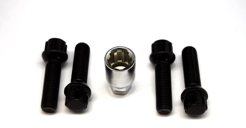 M14x1.5 Radius R12 Locking Bolt Black PCD Parts